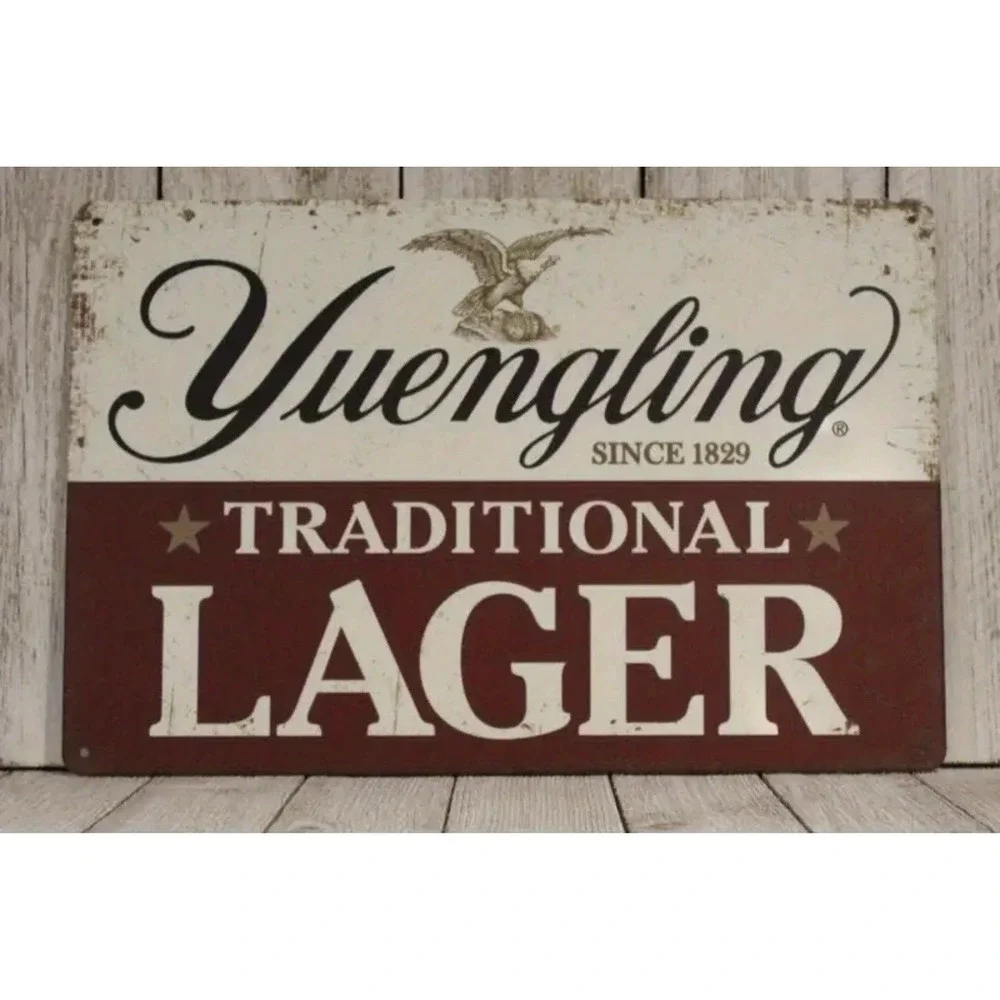 Vintage Yuengling Beer Tin Metal Sign 8x12 Rustic New Bar Man Cave Garage Den